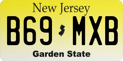 NJ license plate B69MXB