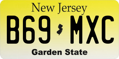 NJ license plate B69MXC