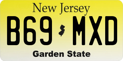NJ license plate B69MXD