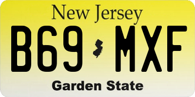 NJ license plate B69MXF