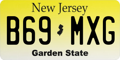 NJ license plate B69MXG