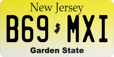 NJ license plate B69MXI