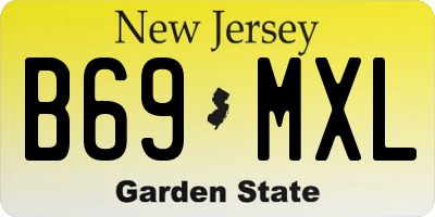 NJ license plate B69MXL