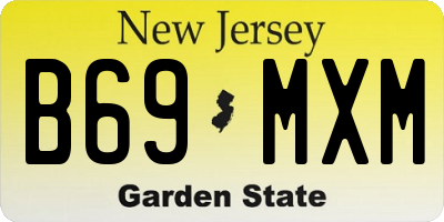 NJ license plate B69MXM