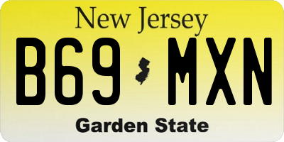 NJ license plate B69MXN