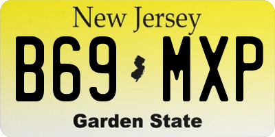 NJ license plate B69MXP