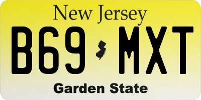 NJ license plate B69MXT