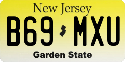 NJ license plate B69MXU