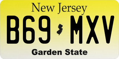 NJ license plate B69MXV