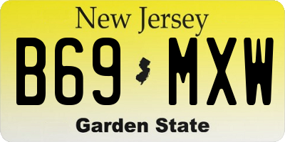 NJ license plate B69MXW