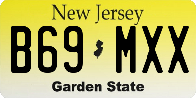 NJ license plate B69MXX