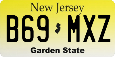 NJ license plate B69MXZ