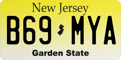NJ license plate B69MYA