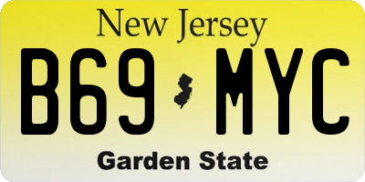 NJ license plate B69MYC