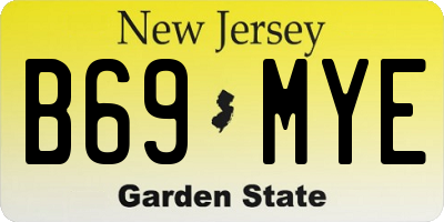NJ license plate B69MYE