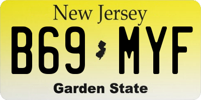 NJ license plate B69MYF