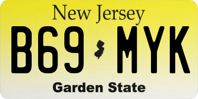 NJ license plate B69MYK