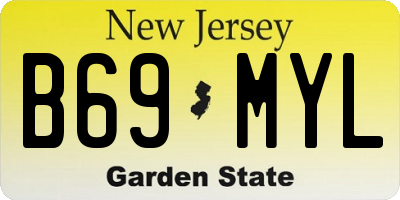 NJ license plate B69MYL