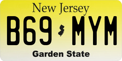 NJ license plate B69MYM