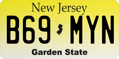 NJ license plate B69MYN