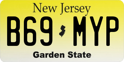 NJ license plate B69MYP