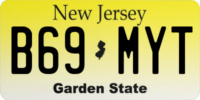 NJ license plate B69MYT