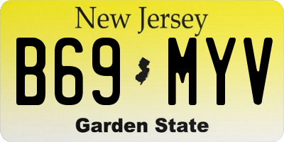 NJ license plate B69MYV