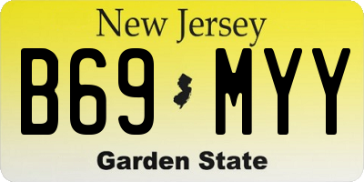 NJ license plate B69MYY