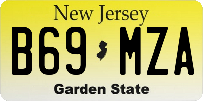 NJ license plate B69MZA