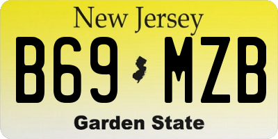 NJ license plate B69MZB
