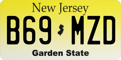 NJ license plate B69MZD