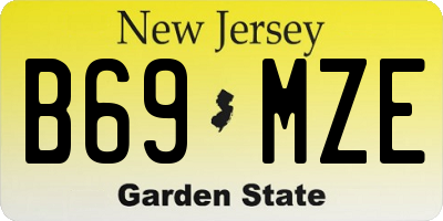 NJ license plate B69MZE