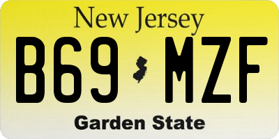 NJ license plate B69MZF