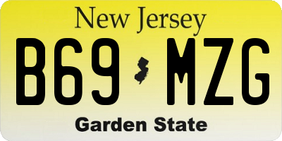 NJ license plate B69MZG