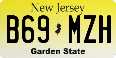 NJ license plate B69MZH
