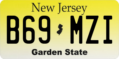 NJ license plate B69MZI