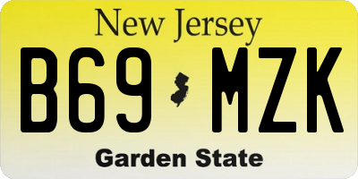 NJ license plate B69MZK