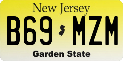 NJ license plate B69MZM
