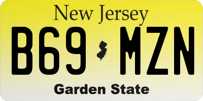 NJ license plate B69MZN