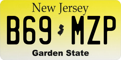 NJ license plate B69MZP