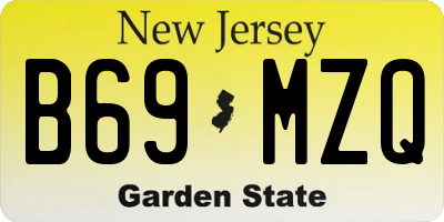 NJ license plate B69MZQ