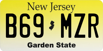 NJ license plate B69MZR