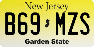 NJ license plate B69MZS