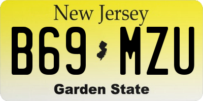 NJ license plate B69MZU