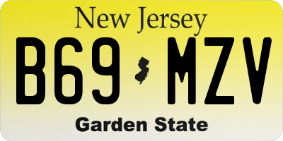 NJ license plate B69MZV