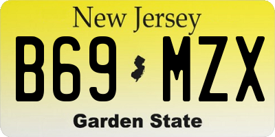 NJ license plate B69MZX