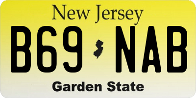 NJ license plate B69NAB