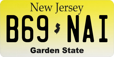 NJ license plate B69NAI