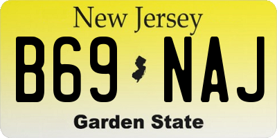 NJ license plate B69NAJ