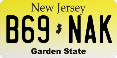 NJ license plate B69NAK